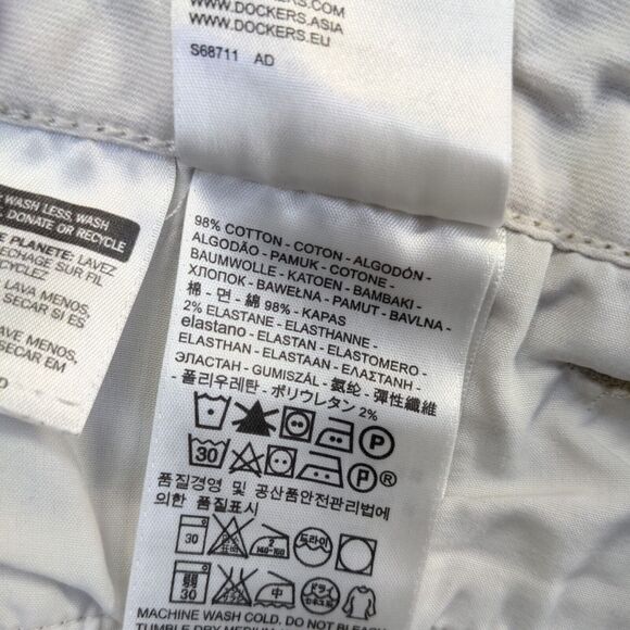 Dockers Men's Chino Shorts Tan Size 42 Cotton Blend Slash Pockets - Picture 13 of 14